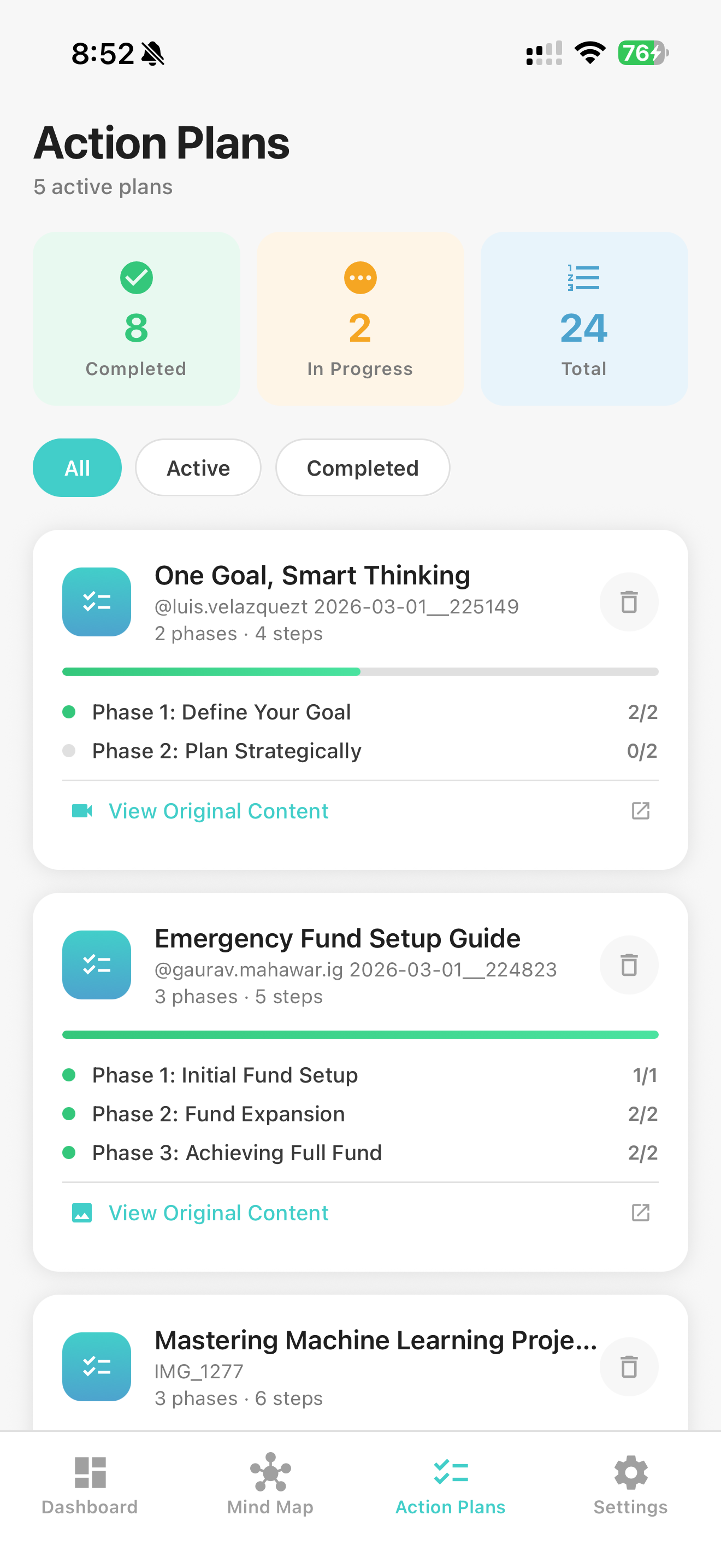 Clear step-by-step plans you can follow and check off as you make progress